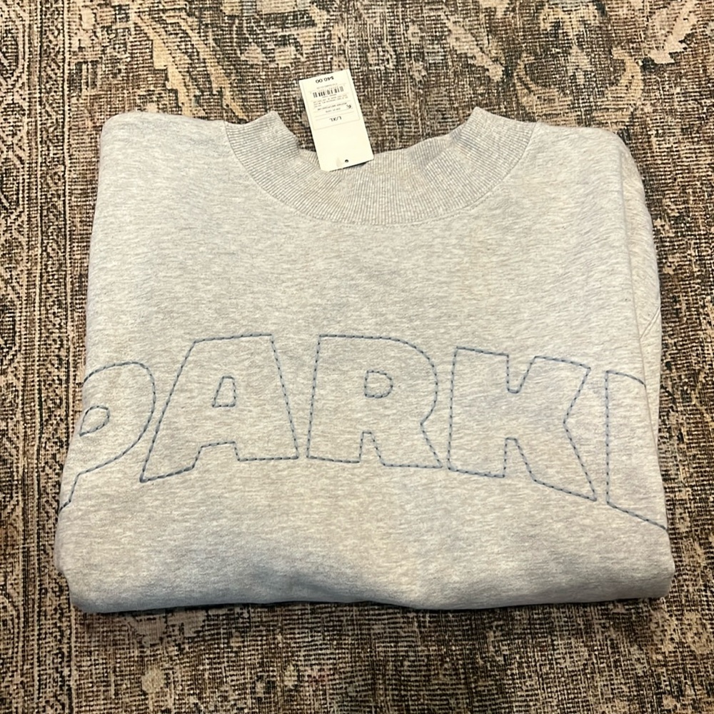 Parke X Target grey mockneck sweatshirt pullover L/XL, large